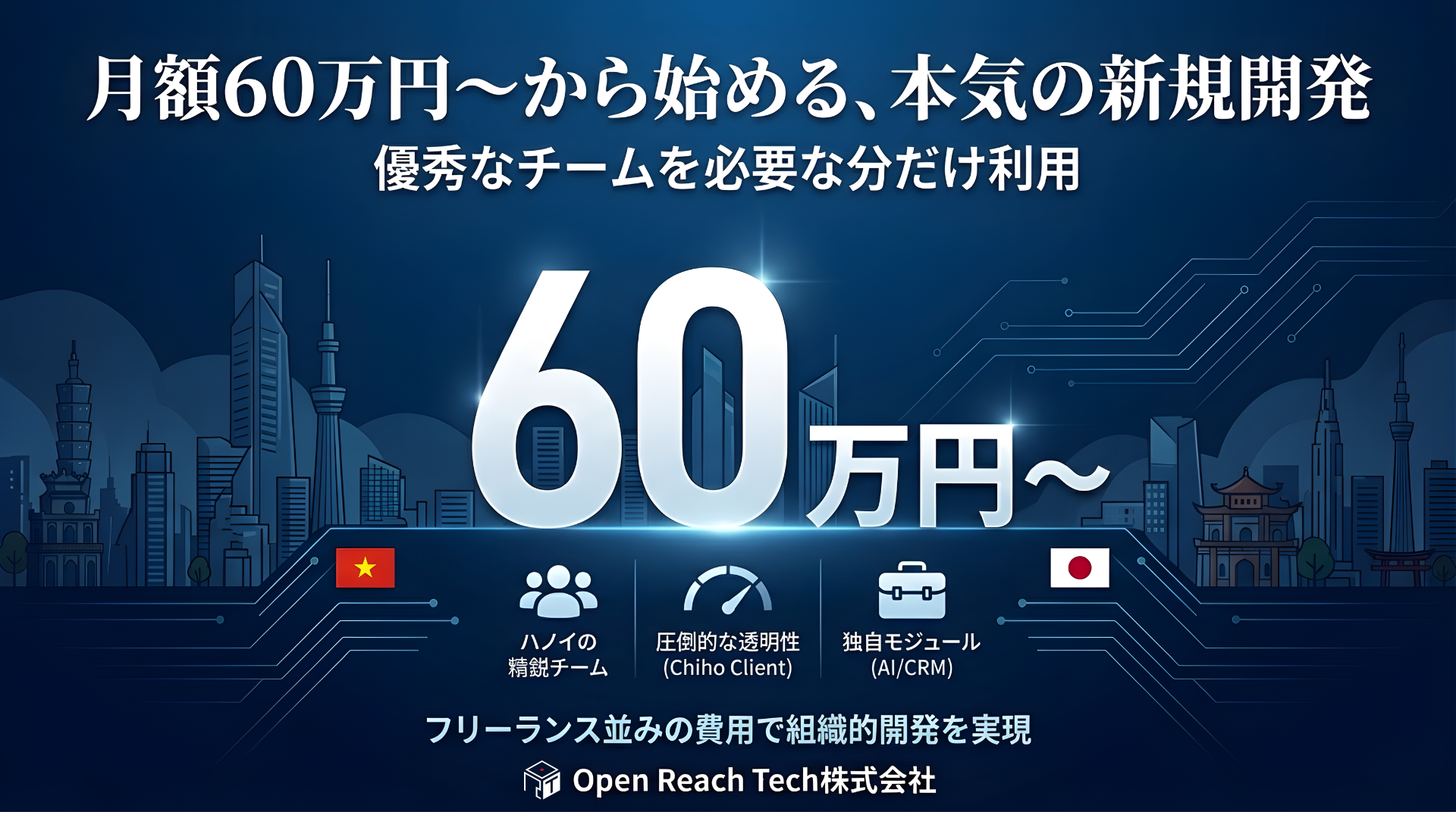 Banner of New Product Development Available from ¥600,000/Month — Access a High-Performing Development Team Only When You Need It