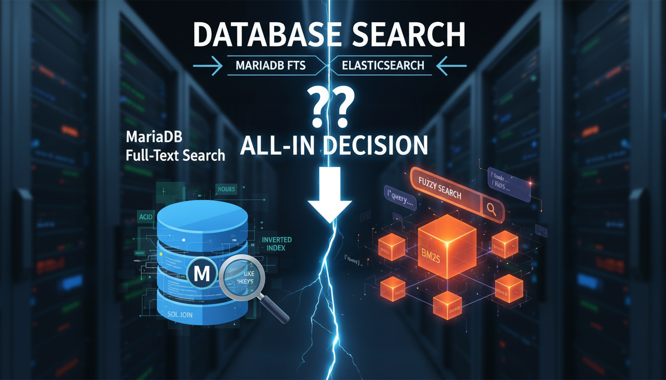 Thumbnail of MariaDB FTS vs. Elasticsearch: Choosing Your Backend Search Solution